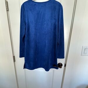 Ultra Suede NWOT 31” Mini dress / tunic, with pockets, long sleeve, sz S.